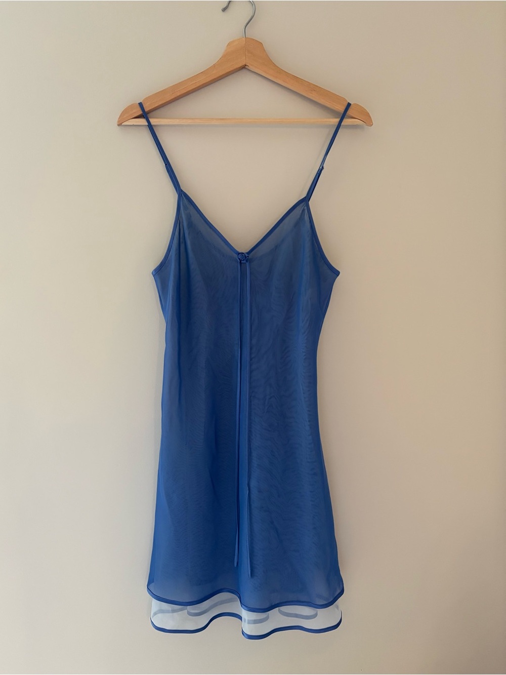 LA SENZA | y2k sheer blue layered nightgown dress | Large
